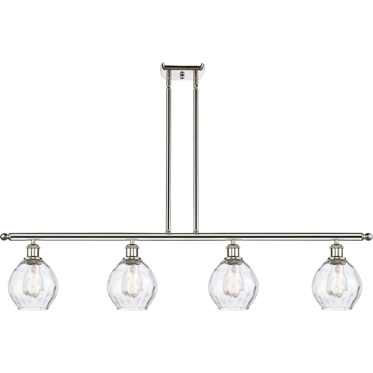 Innovations Lighting 516-4I-PN-G362-LED Ballston Small Waverly LED 48 inch Polished Nickel Island Light Ceiling Light, Ballston