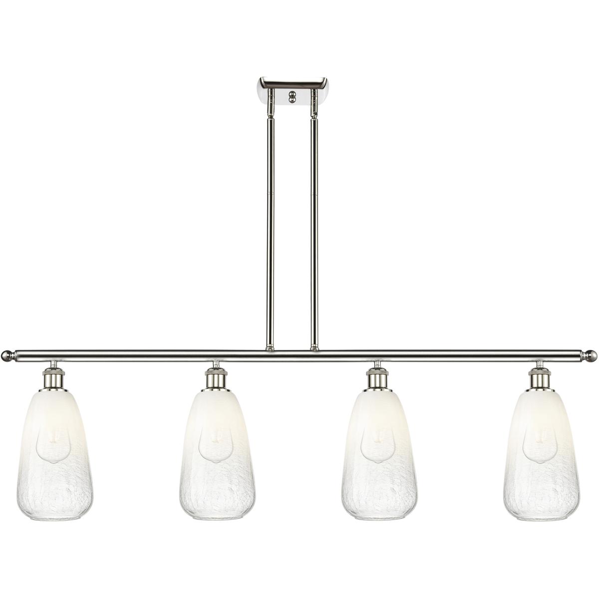 Innovations Lighting 516-4I-PN-G480-6OP Ballston Brookhaven Almond Island Light Ceiling Light in Polished Nickel, Opal Glass