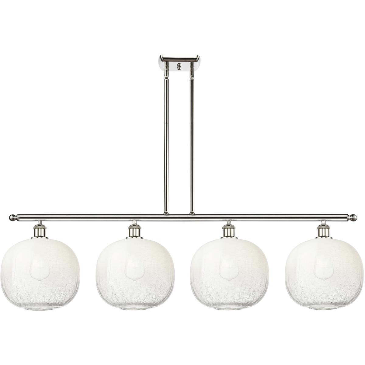 Innovations Lighting 516-4I-PN-G481-10OP Ballston Brookhaven Sphere Island Light Ceiling Light in Polished Nickel, Opal Glass