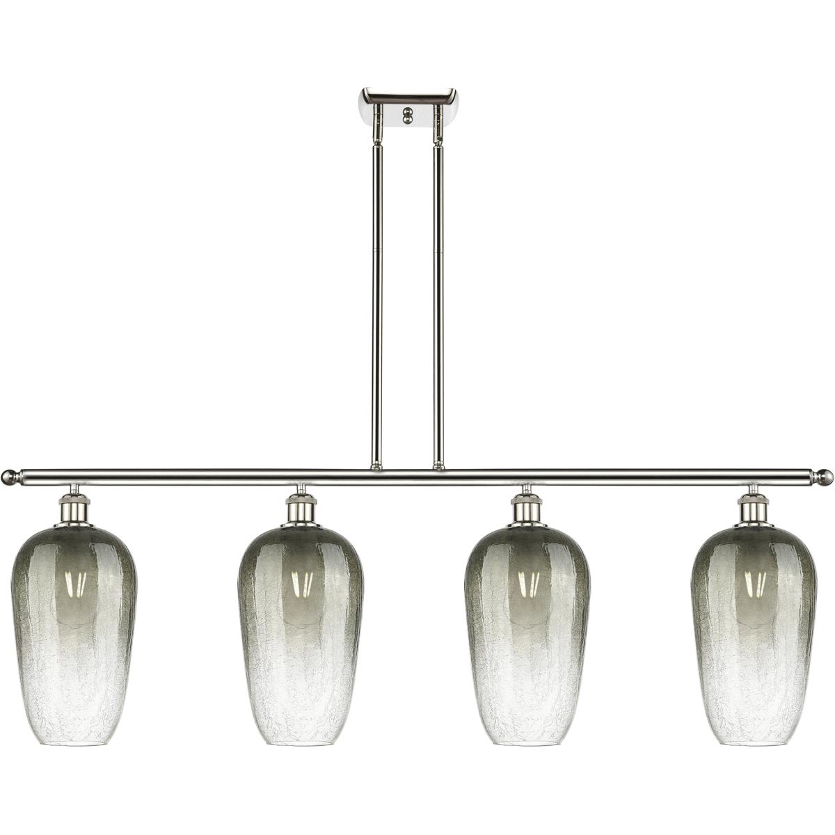 Innovations Lighting 516-4I-PN-G484-7SL Ballston Brookhaven Flute Island Light Ceiling Light in Polished Nickel, Slate Glass