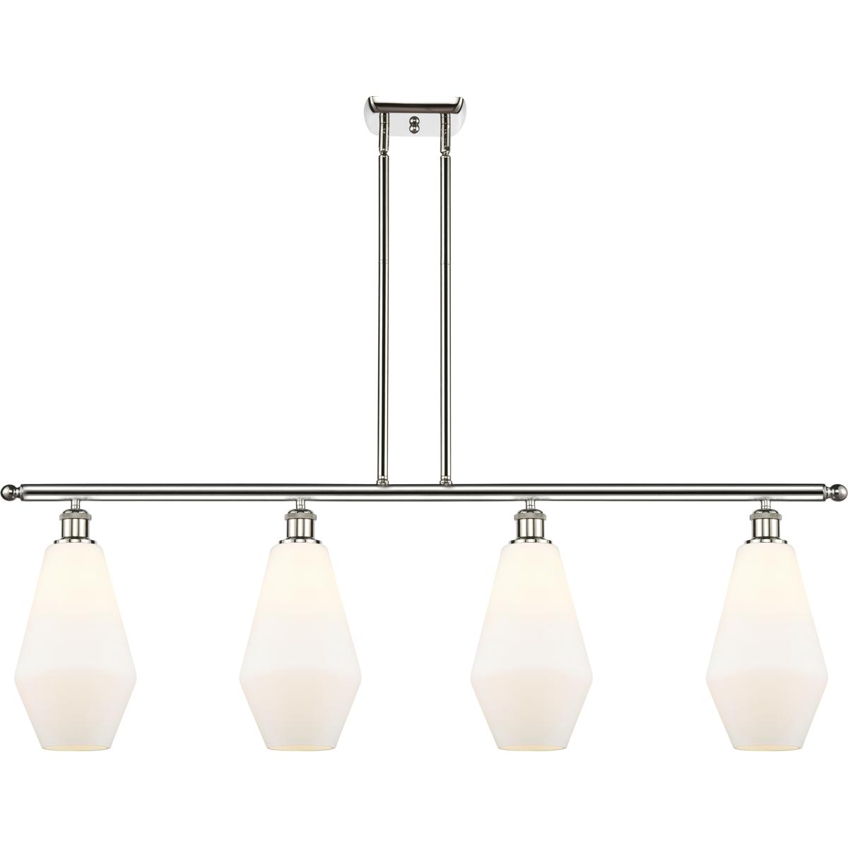 Innovations Lighting 516-4I-PN-G651-7 Ballston Cindyrella 4 Light 48 inch Polished Nickel Island Light Ceiling Light in Incandescent, Matte White Glas