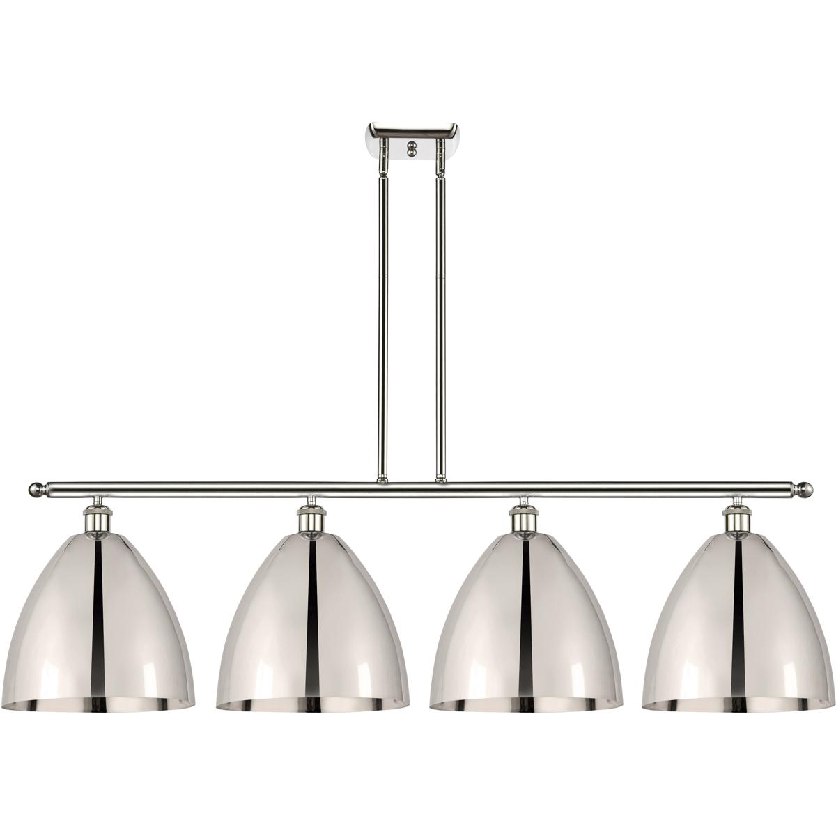 Innovations Lighting Bruno Marashlian Ballston Dome 50 Inch 4 Light Linear Suspension Light Ballston Dome - 516-4I-PN-MBD-12-PN - Nautical