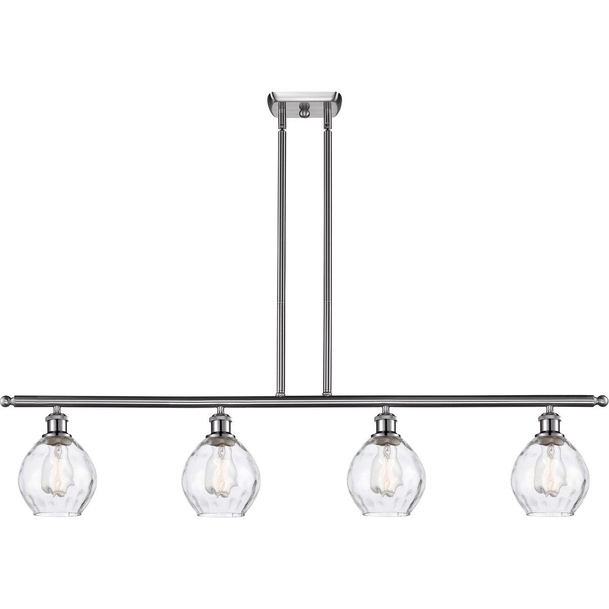 Innovations Lighting 516-4I-SN-G362-LED Ballston Small Waverly LED 48 inch Brushed Satin Nickel Island Light Ceiling Light, Ballston