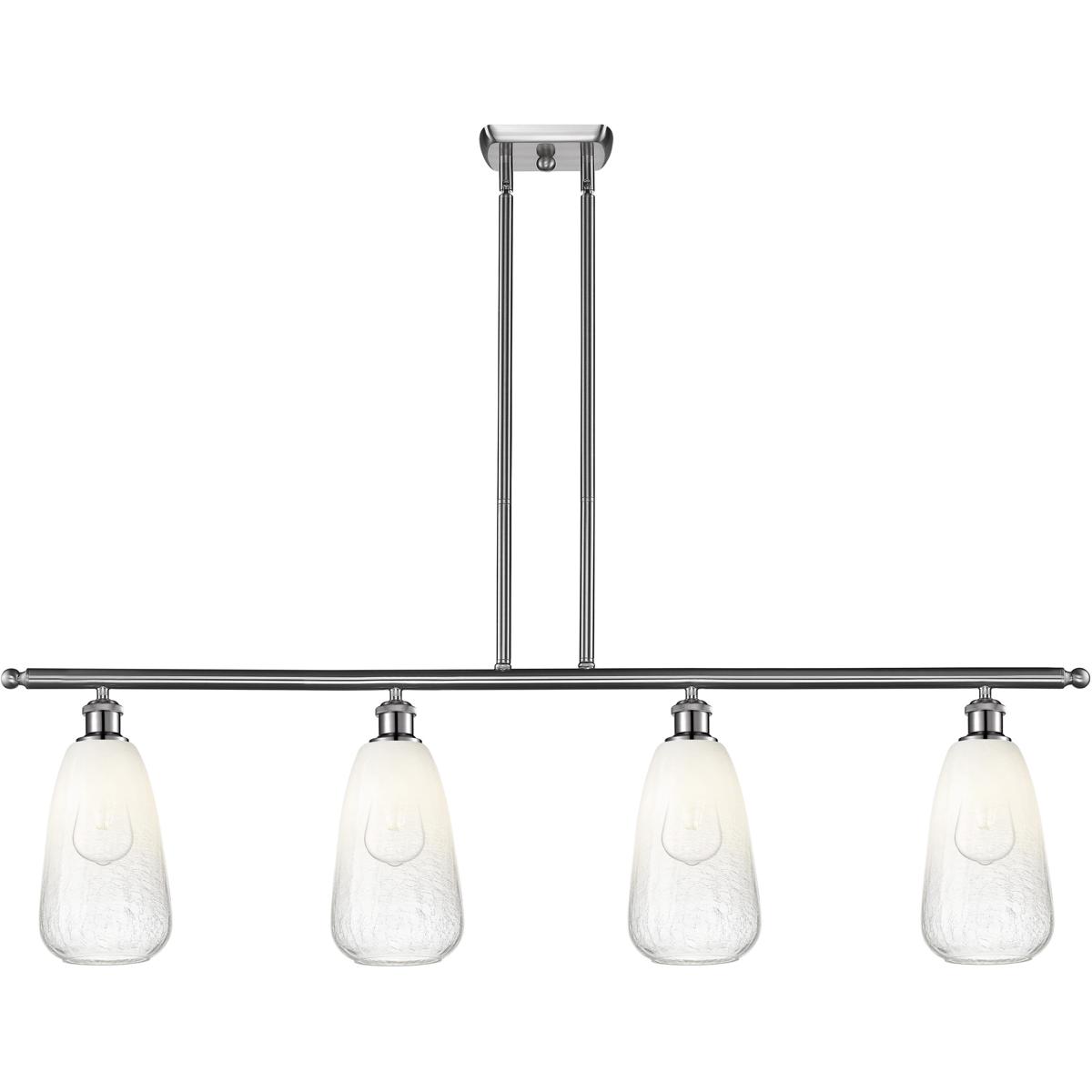 Innovations Lighting 516-4I-SN-G480-6OP Ballston Brookhaven Almond Island Light Ceiling Light in Brushed Satin Nickel, Opal Glass