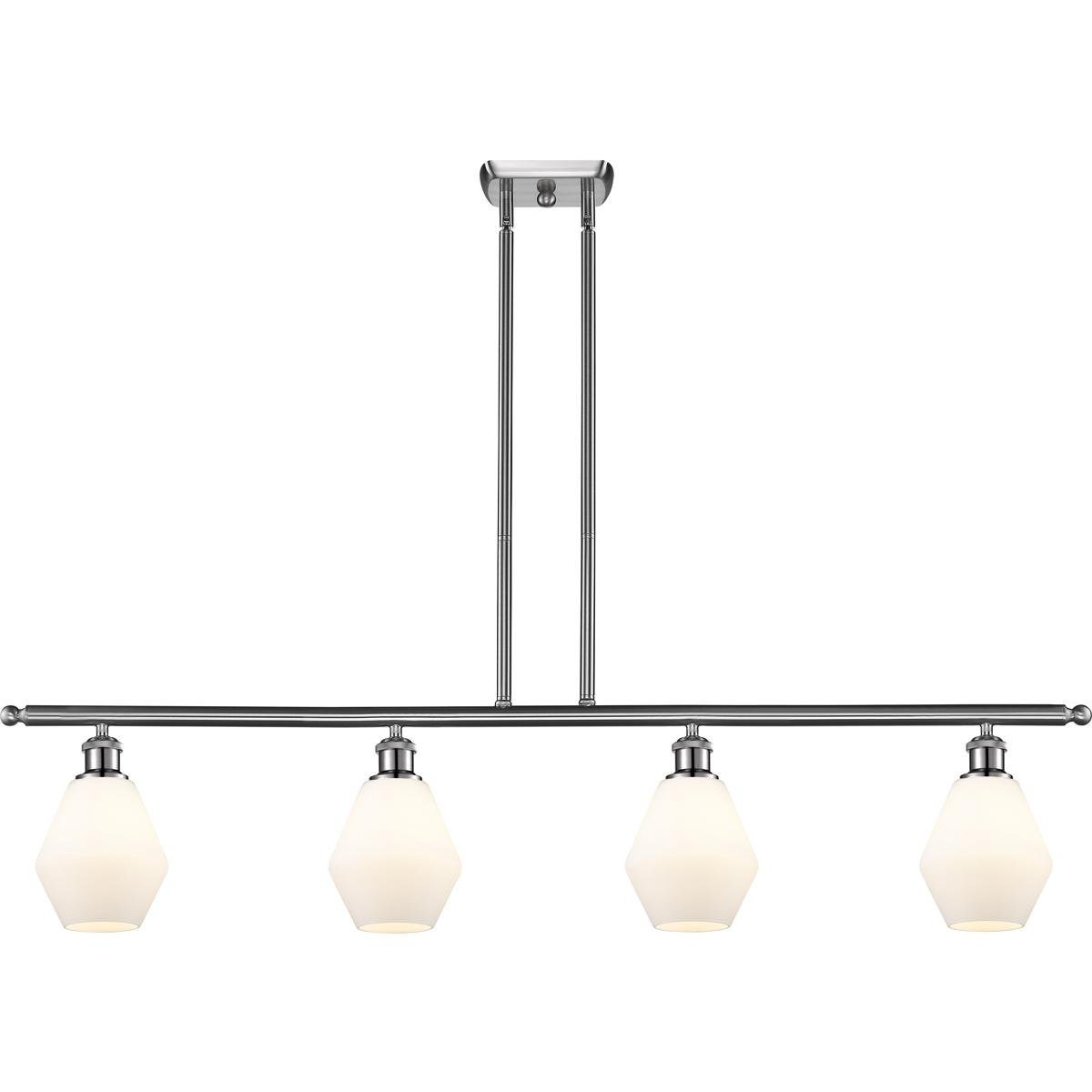 Innovations Lighting 516-4I-SN-G651-6 Ballston Cindyrella 4 Light 48 inch Brushed Satin Nickel Island Light Ceiling Light in Incandescent, Matte White