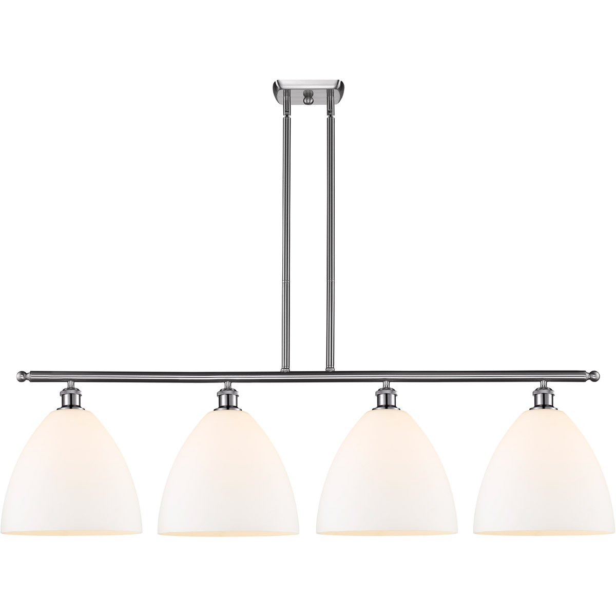 Innovations Lighting 516-4I-SN-GBD-121 Ballston Ballston Dome 4 Light 50 inch Brushed Satin Nickel Island Light Ceiling Light in Matte White Glass