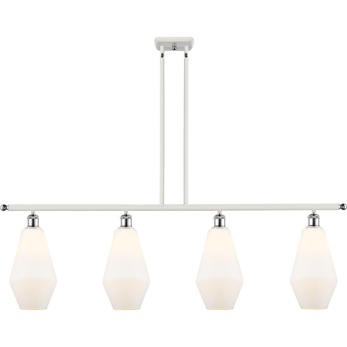 Innovations Lighting 516-4I-WPC-G651-7 Ballston Cindyrella 4 Light 48 inch White and Polished Chrome Island Light Ceiling Light in Incandescent, Matte