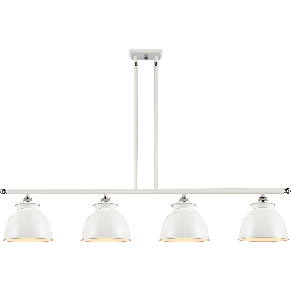 Innovations Lighting 516-4I-AB-M14-BK Ballston Adirondack 4 Light 48 inch Antique Brass Island Light Ceiling Light in Incandescent, Matte Black, Balls