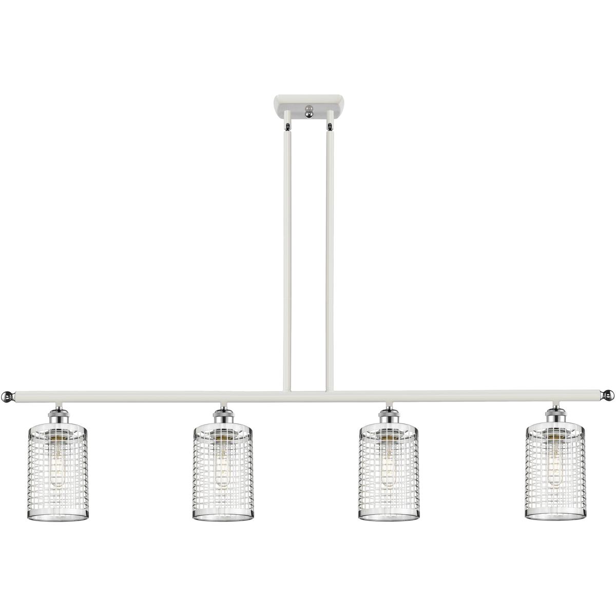 Innovations Lighting 516-4I-WPC-M18-PC Nestbrook 4 Light 48 inch White and Polished Chrome Island Light Ceiling Light