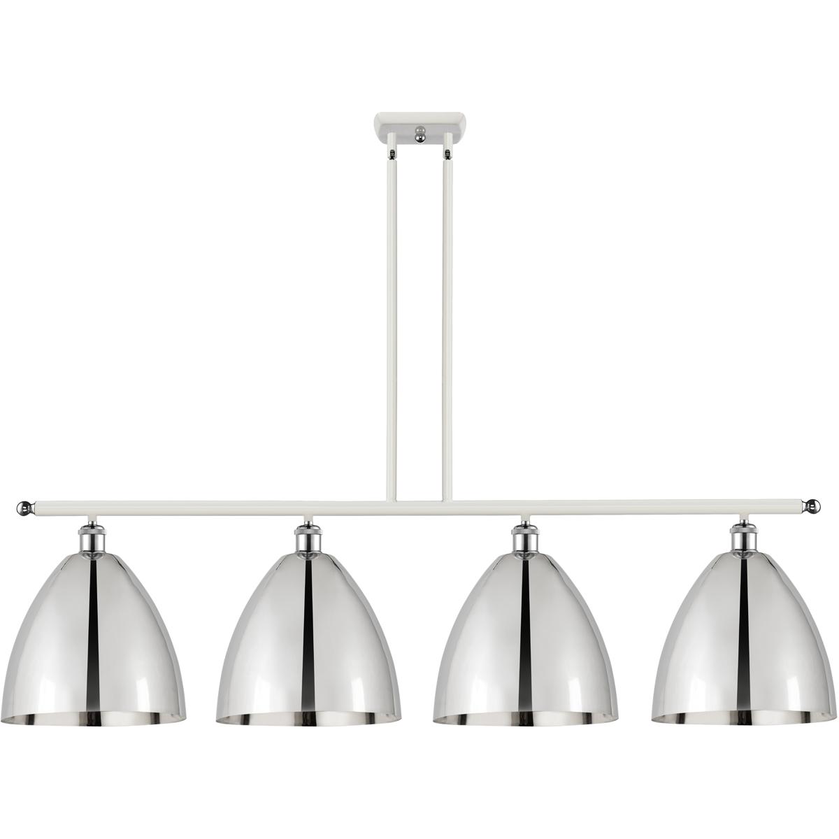 Innovations Lighting 516-4I-WPC-MBD-12-PC-LED Ballston Dome LED 50.25 inch White and Polished Chrome Island Light Ceiling Light