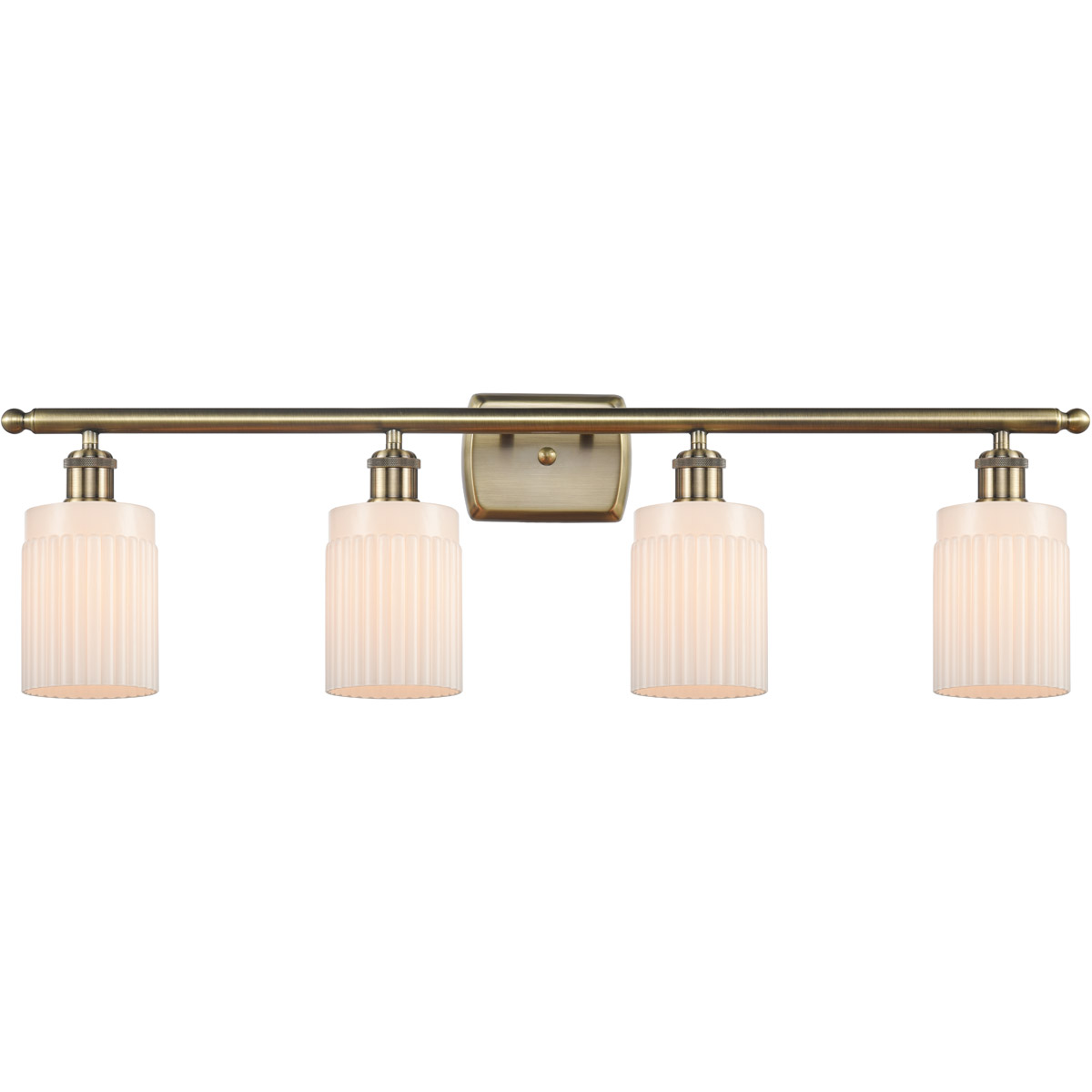 Innovations Lighting 516-4W-AB-G341 Ballston Hadley 4 Light 36 inch Antique Brass Bath Vanity Light Wall Light in Incandescent, Matte White Glass, Bal