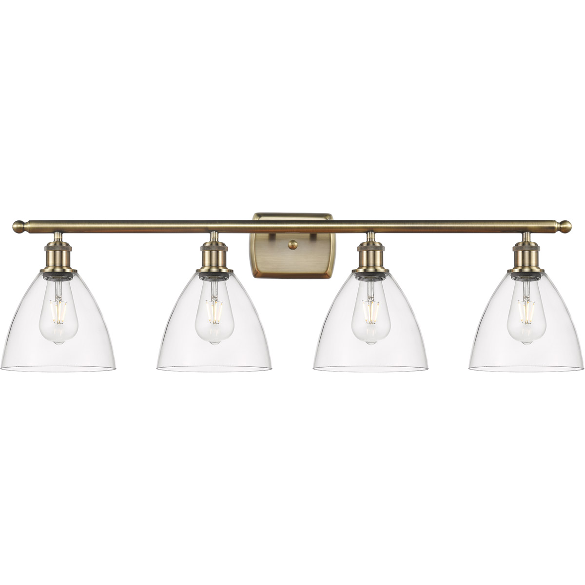 Innovations Lighting Bruno Marashlian Ballston Dome 38 Inch 4 Light Bath Vanity Light Ballston Dome - 516-4W-AB-GBD-752 - Modern Contemporary