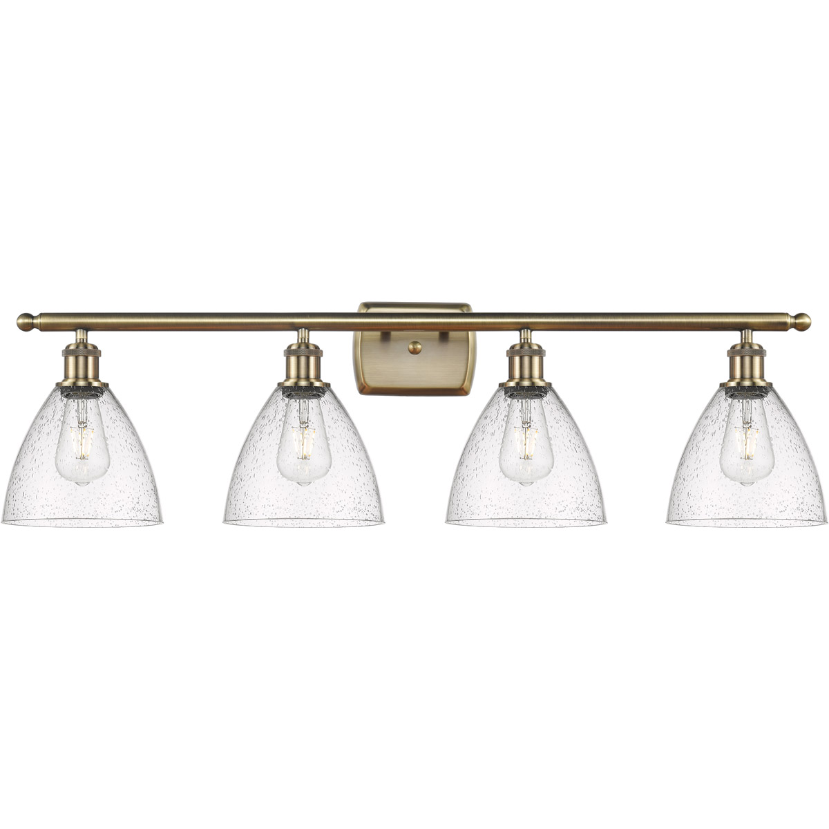 Innovations Lighting Bruno Marashlian Ballston Dome 38 Inch 4 Light Bath Vanity Light Ballston Dome - 516-4W-AB-GBD-754 - Modern Contemporary