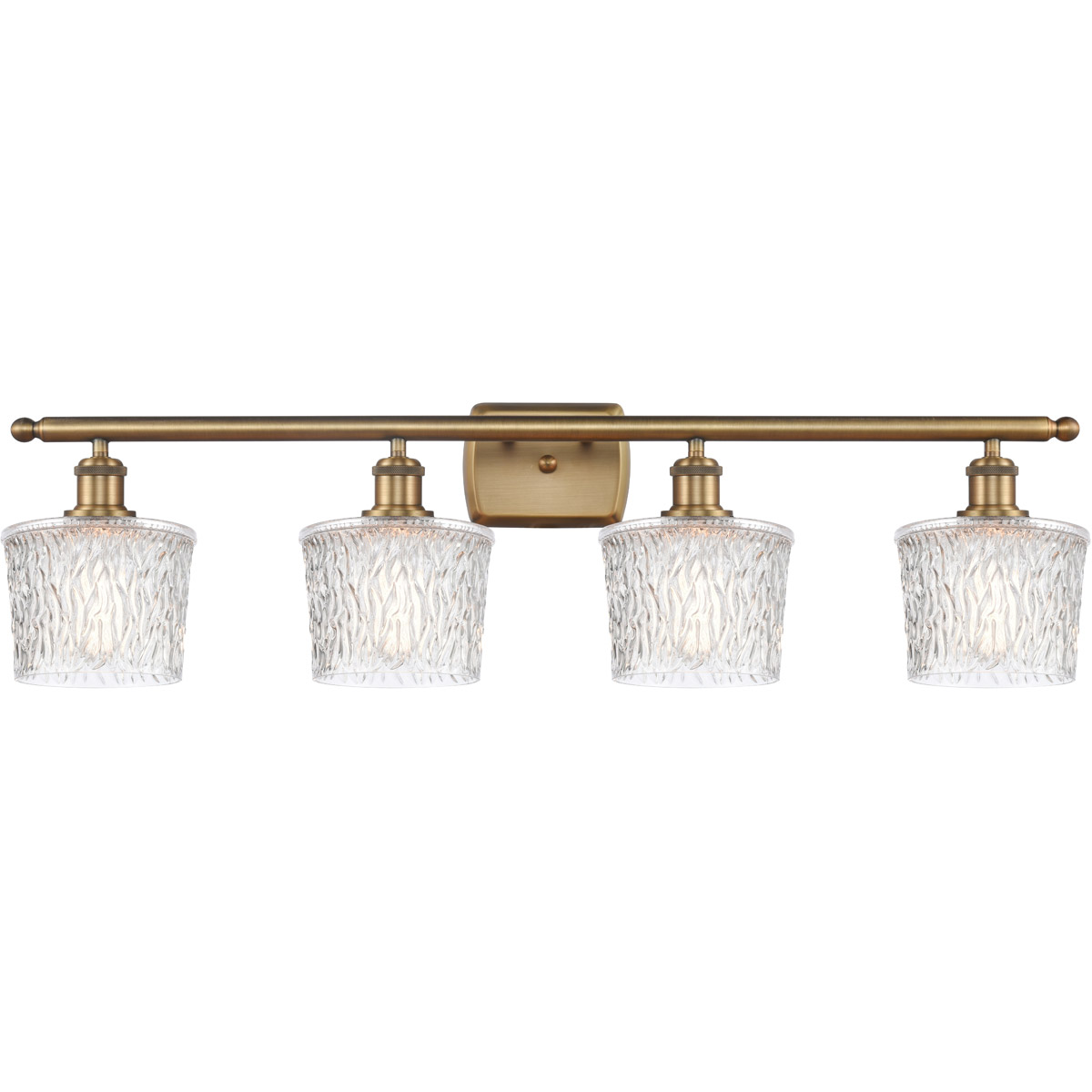 Innovations Lighting 516-4W-BB-G402-LED Ballston Niagra LED 36 inch Brushed Brass Bath Vanity Light Wall Light, Ballston
