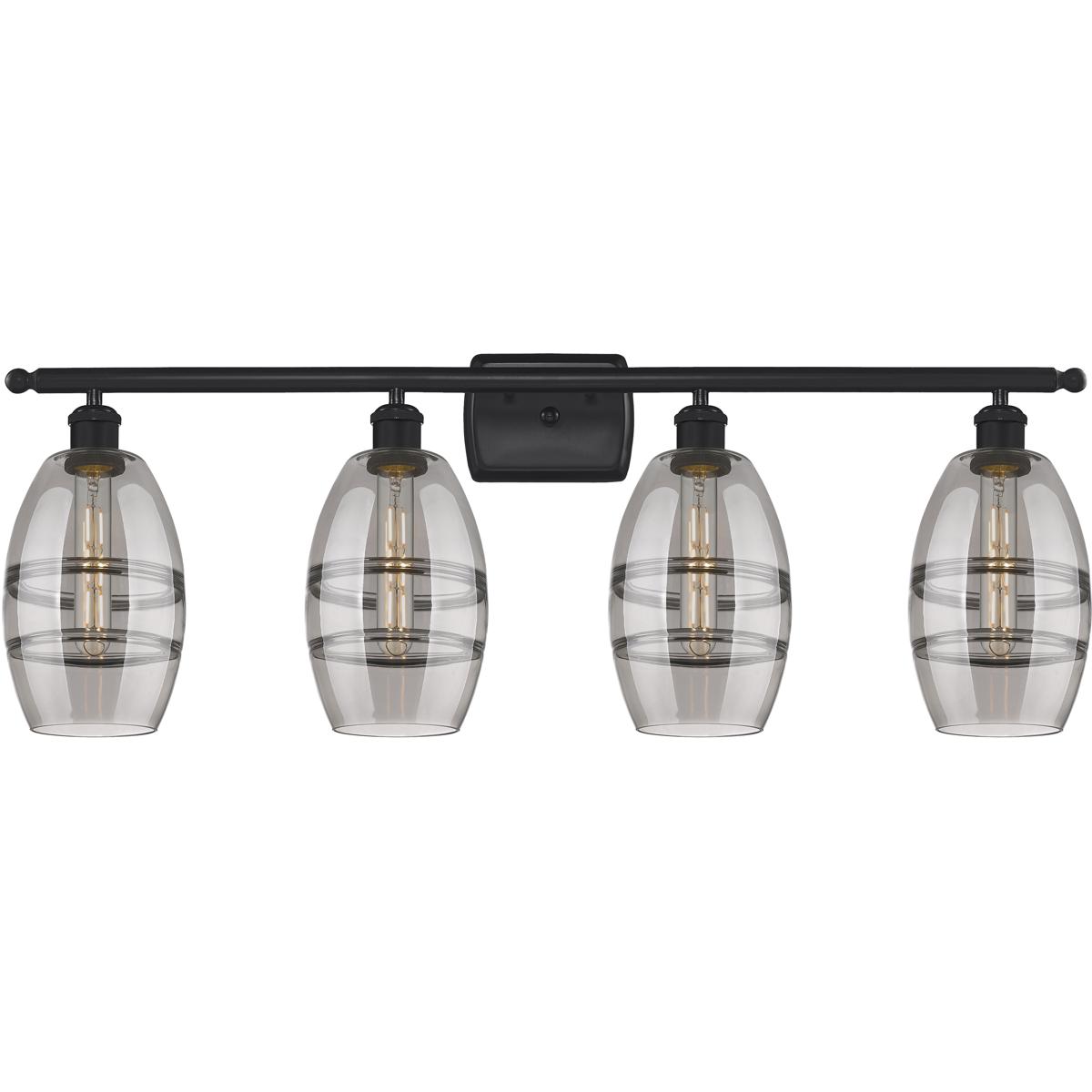 Innovations Lighting 516-4W-BK-G557-6SM Ballston Vaz 4 Light 35.88 inch Matte Black Bath Vanity Light Wall Light