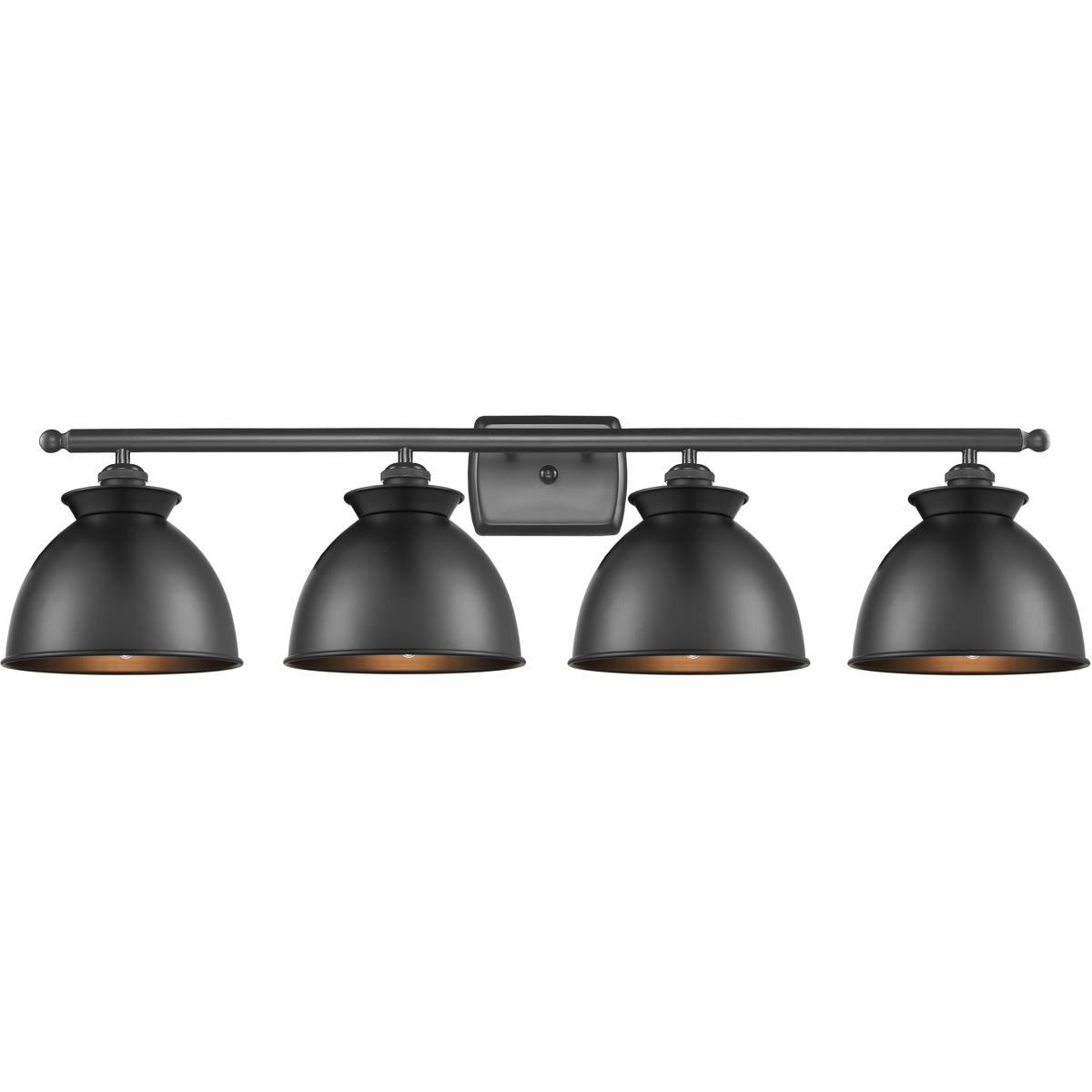 Innovations Lighting 516-4W-BK-M14-BK Ballston Adirondack 4 Light 38 inch Matte Black Bath Vanity Light Wall Light in Incandescent, Ballston