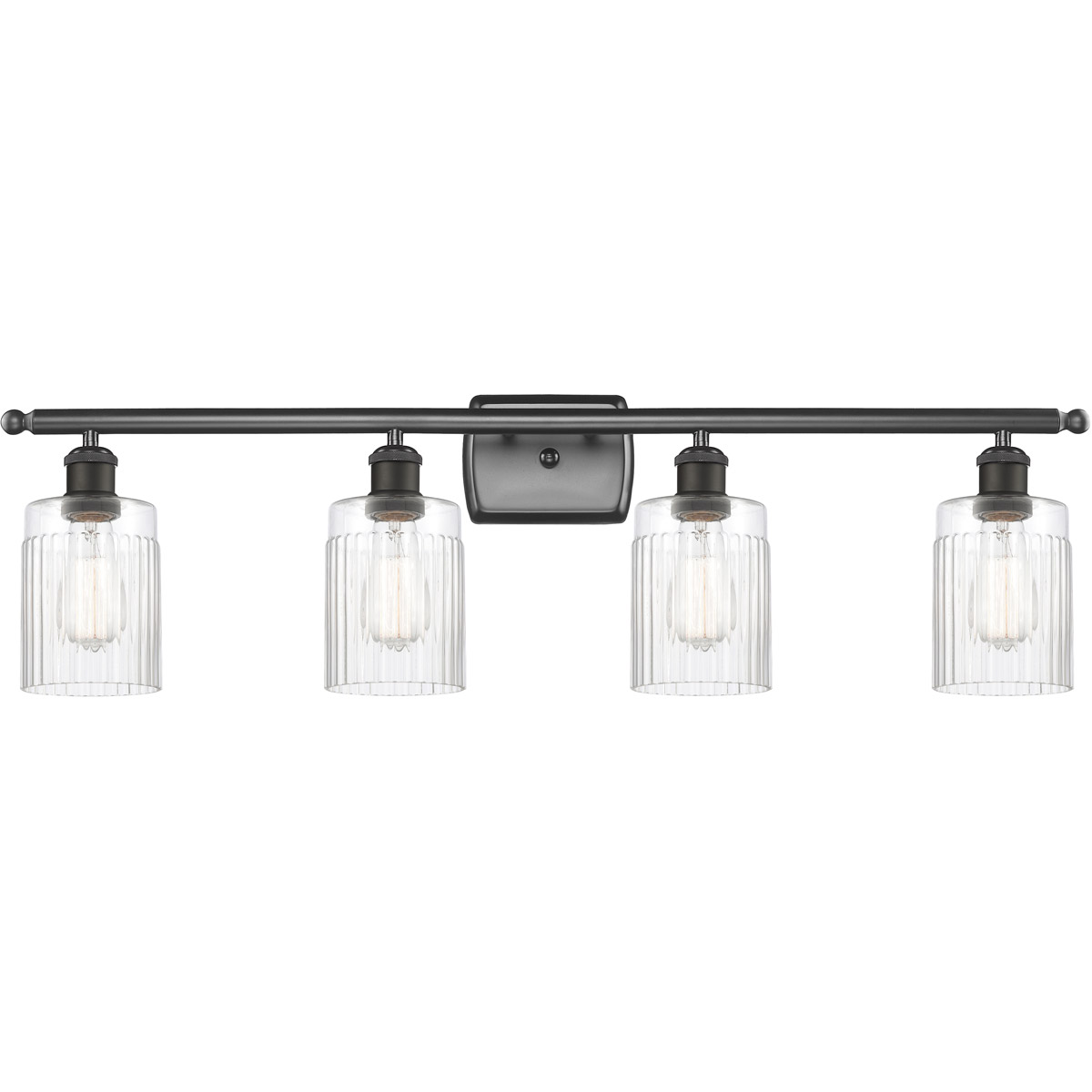 Innovations Lighting 516-4W-OB-G342-LED Ballston Hadley LED 36 inch Oil Rubbed Bronze Bath Vanity Light Wall Light in Clear Glass, Ballston