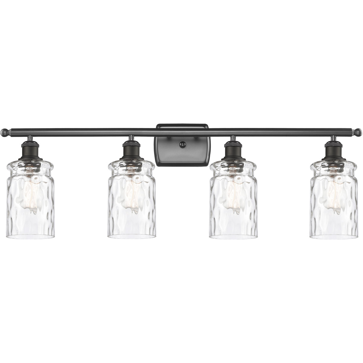 Innovations Lighting 516-4W-OB-G352 Ballston Candor 4 Light 36 inch Oil Rubbed Bronze Bath Vanity Light Wall Light in Clear Waterglass, Ballston