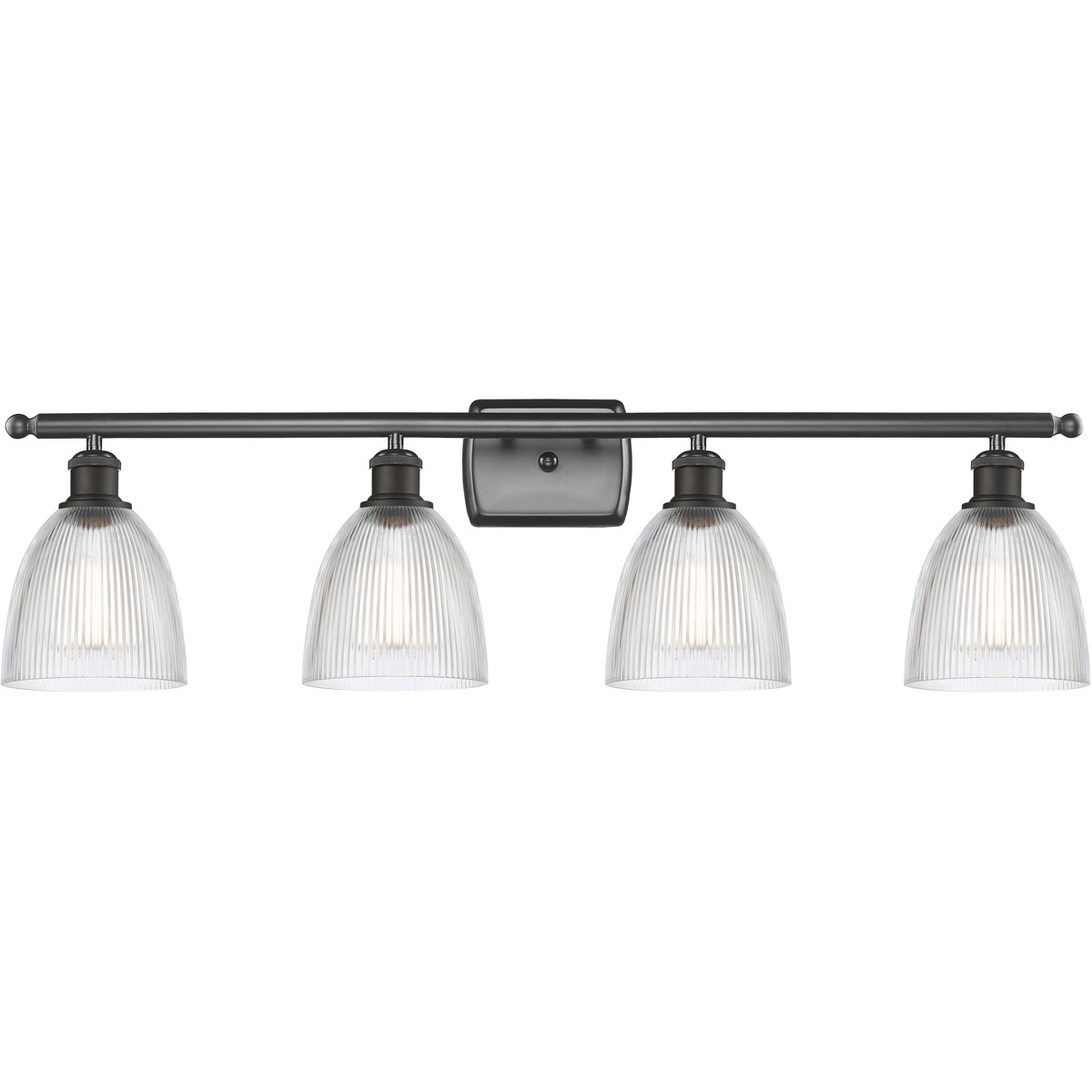 Innovations Lighting 516-4W-OB-G382-LED Ballston Castile LED 36 inch Oil Rubbed Bronze Bath Vanity Light Wall Light in Clear Glass, Ballston