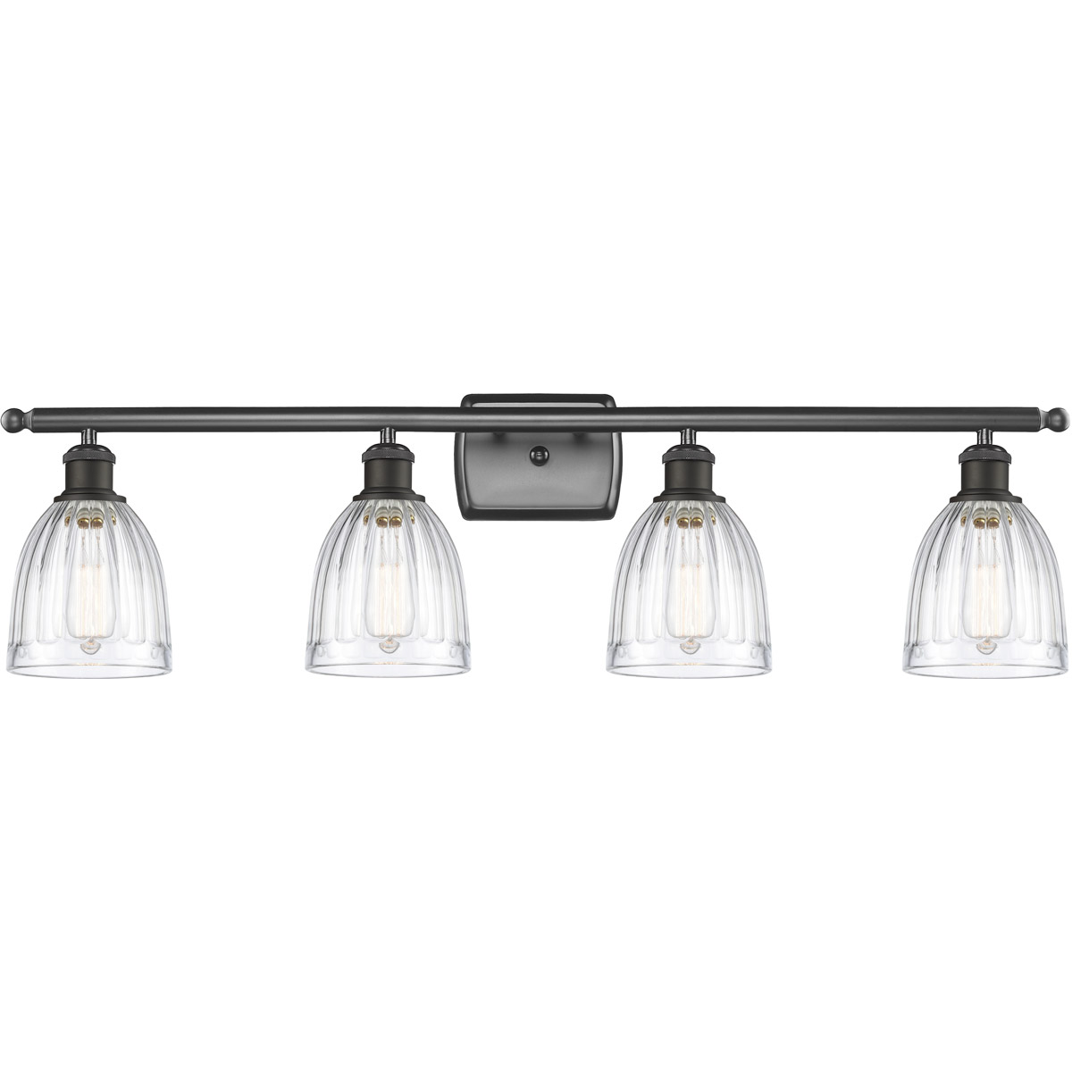 Innovations Lighting 516-4W-OB-G442-LED Ballston Brookfield LED 36 inch Oil Rubbed Bronze Bath Vanity Light Wall Light in Clear Glass, Ballston