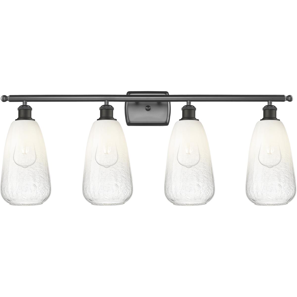 Innovations Lighting 516-4W-OB-G480-6OP Ballston Brookhaven Almond 4 Light 36 inch Oil Rubbed Bronze Bath Vanity Light Wall Light in Opal Glass