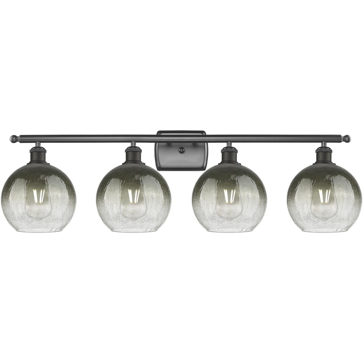 Innovations Lighting 516-4W-OB-G483-8SL Ballston Brookhaven Globe 4 Light 38 inch Oil Rubbed Bronze Bath Vanity Light Wall Light in Slate Glass