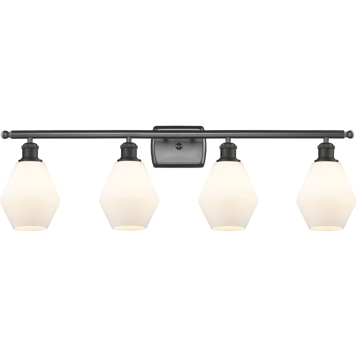 Innovations Lighting 516-4W-OB-G651-6 Ballston Cindyrella 4 Light 36 inch Oil Rubbed Bronze Bath Vanity Light Wall Light in Incandescent, Matte White