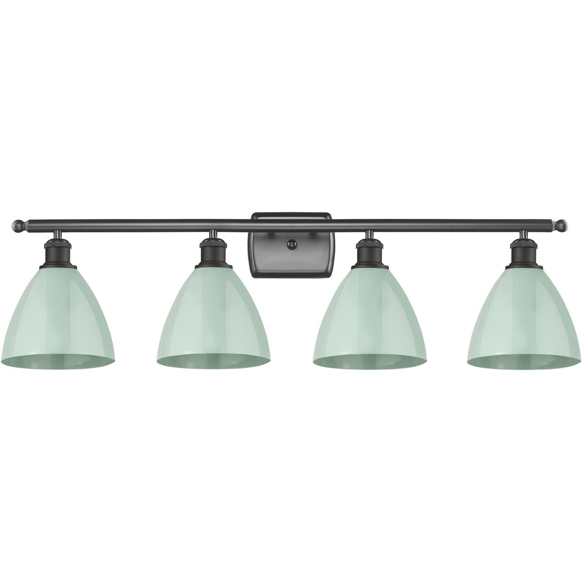 Innovations Lighting 516-4W-OB-MBD-75-SF Ballston Plymouth Dome 4 Light 38 inch Oil Rubbed Bronze Bath Vanity Light Wall Light in Matte Seafoam
