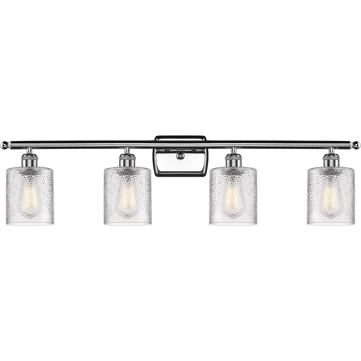 Innovations Lighting 516-4W-PC-G112-LED Ballston Cobbleskill LED 36 inch Polished Chrome Bath Vanity Light Wall Light in Clear Glass, Ballston