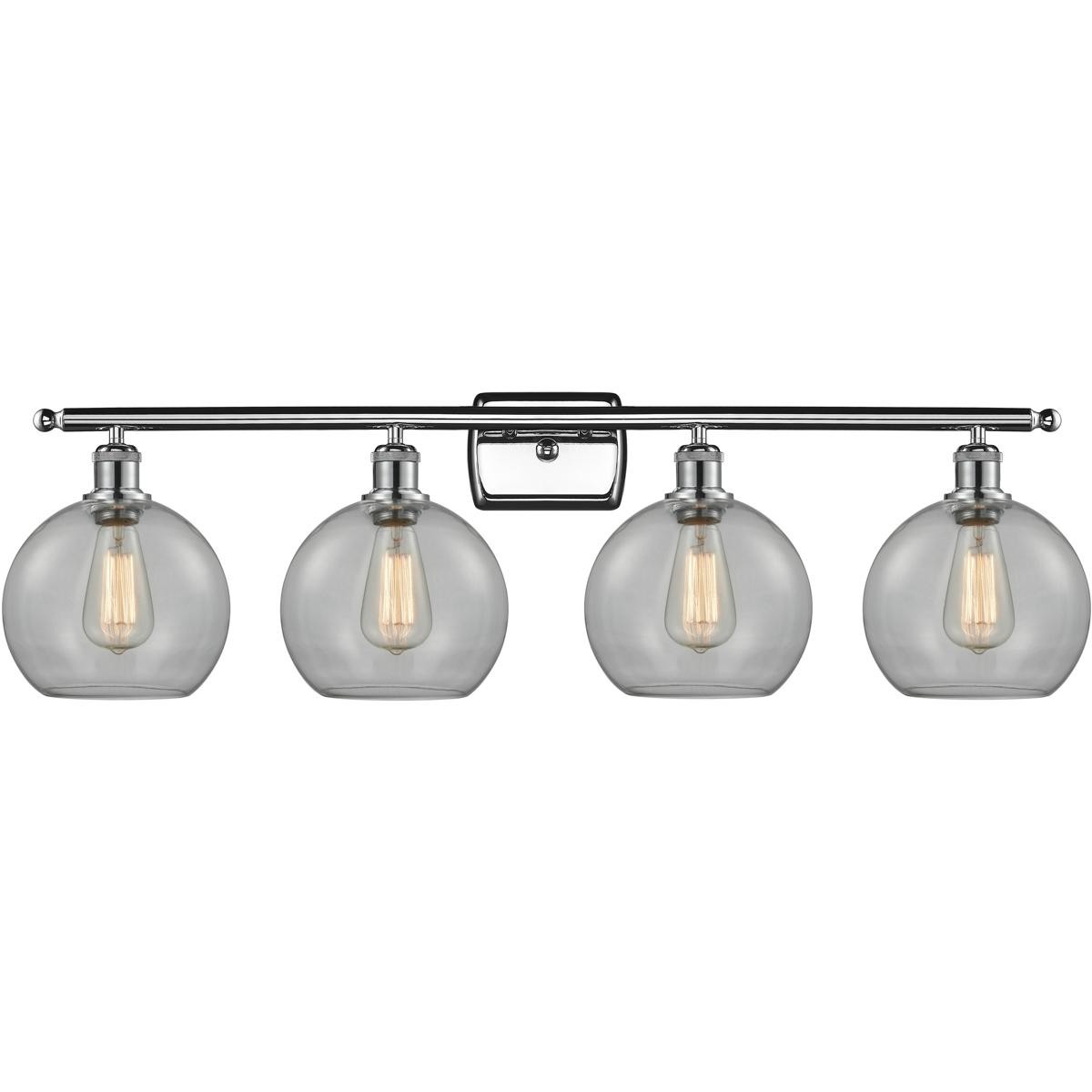 Innovations Lighting 516-4W-PC-G122-8-LED Ballston Athens LED 36 inch Polished Chrome Bath Vanity Light Wall Light in Clear Glass