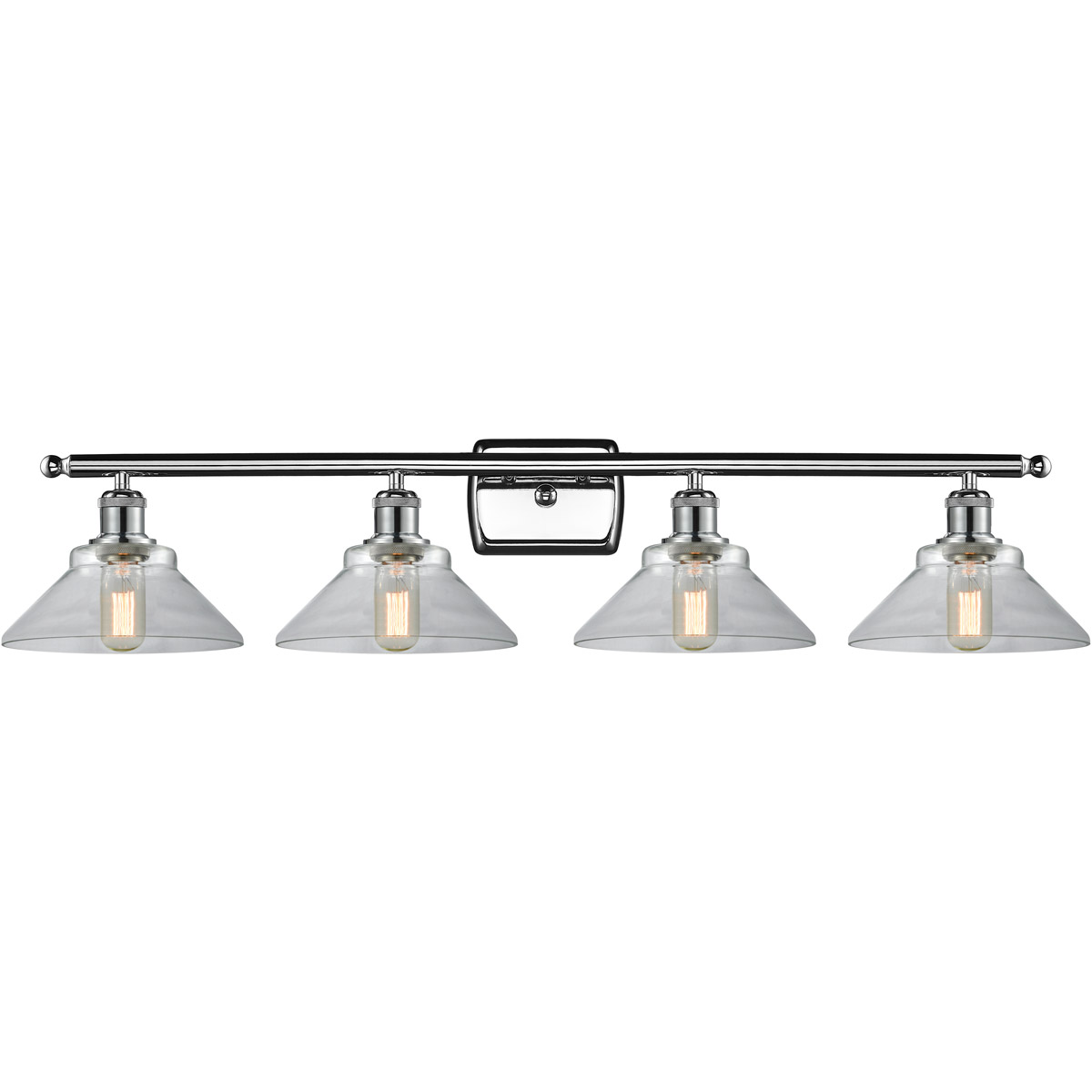 Innovations Lighting 516-4W-PC-G132 Ballston Orwell 4 Light 36 inch Polished Chrome Bath Vanity Light Wall Light in Clear Glass, Ballston