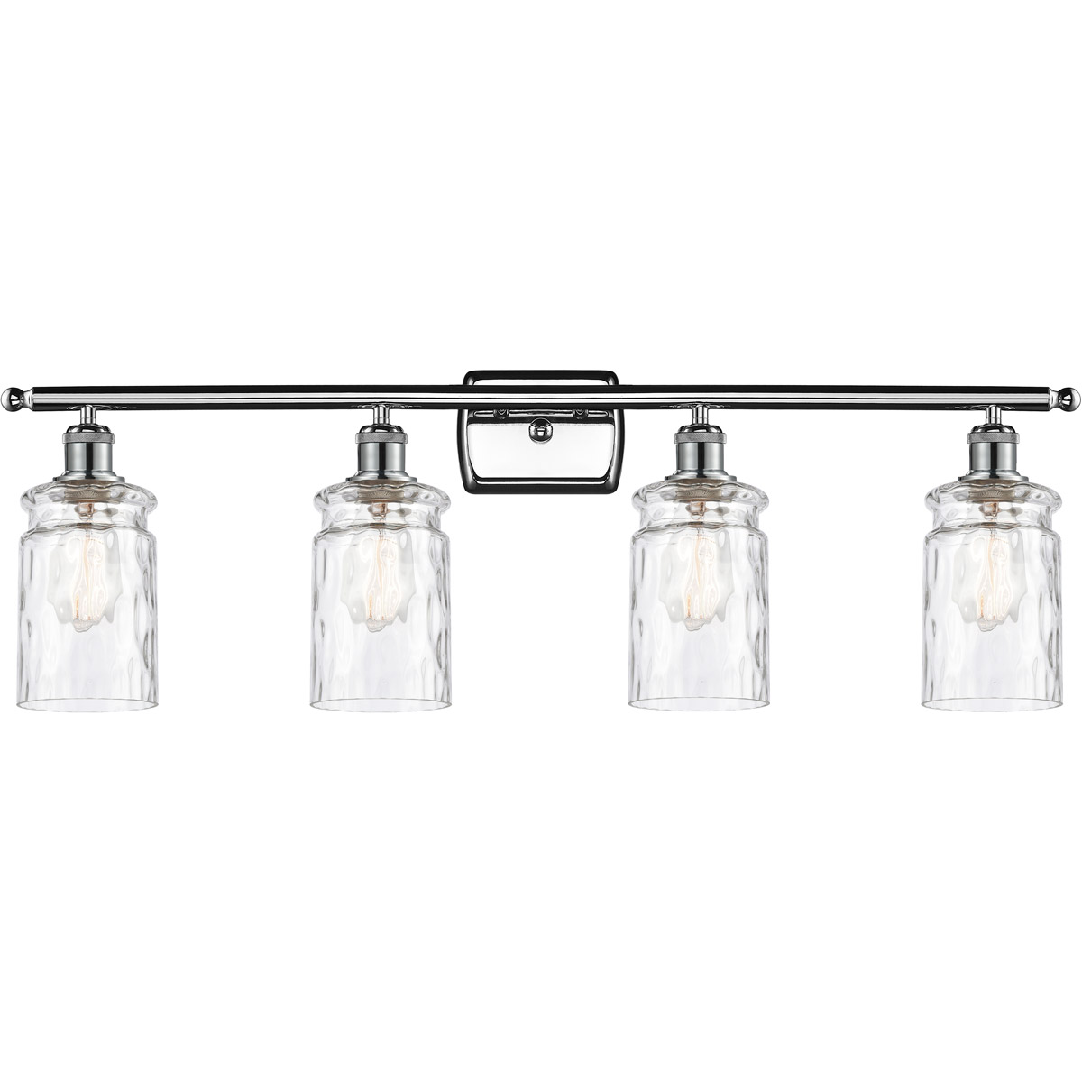 Innovations Lighting 516-4W-PC-G352 Ballston Candor 4 Light 36 inch Polished Chrome Bath Vanity Light Wall Light in Clear Waterglass, Ballston