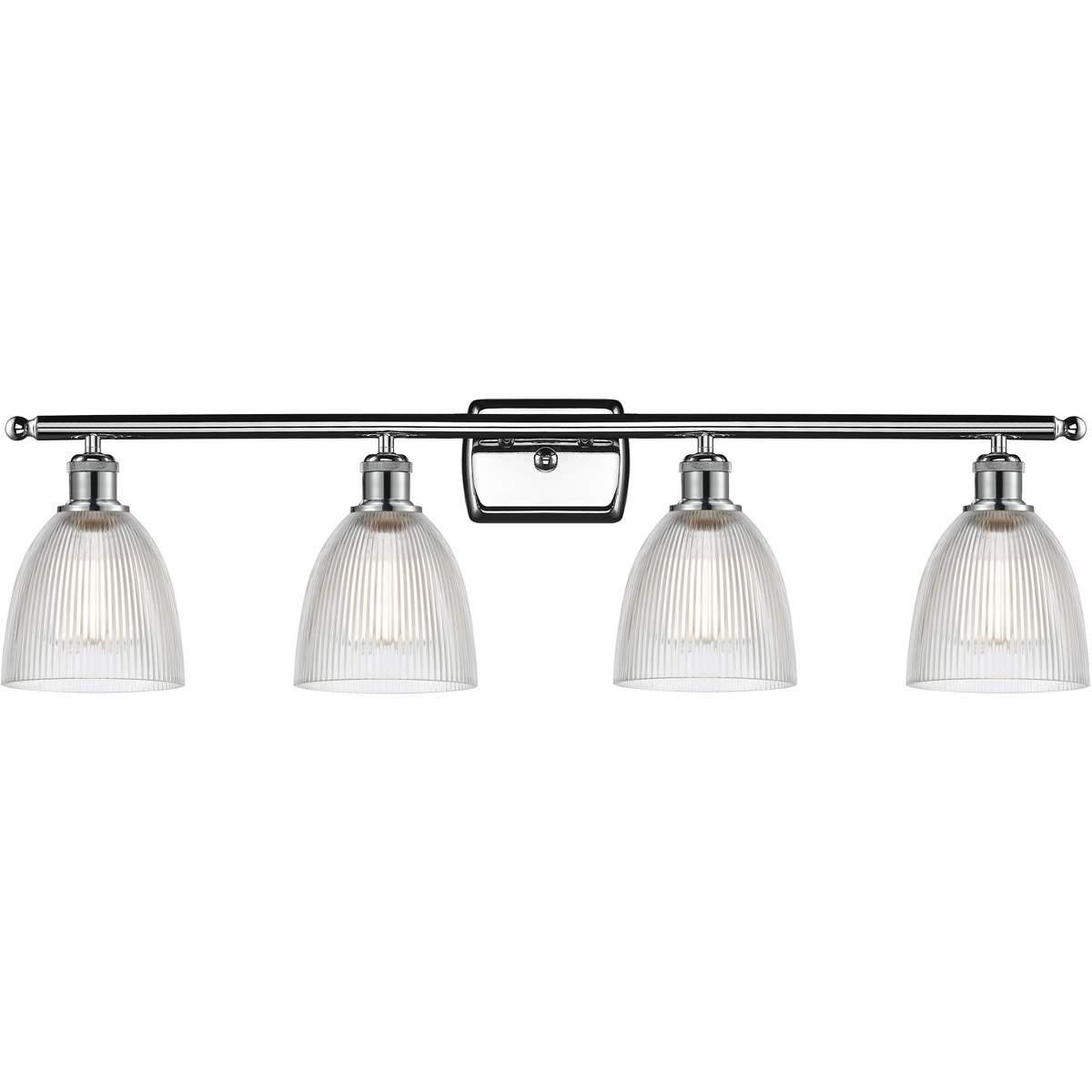Innovations Lighting 516-4W-PC-G382-LED Ballston Castile LED 36 inch Polished Chrome Bath Vanity Light Wall Light in Clear Glass, Ballston
