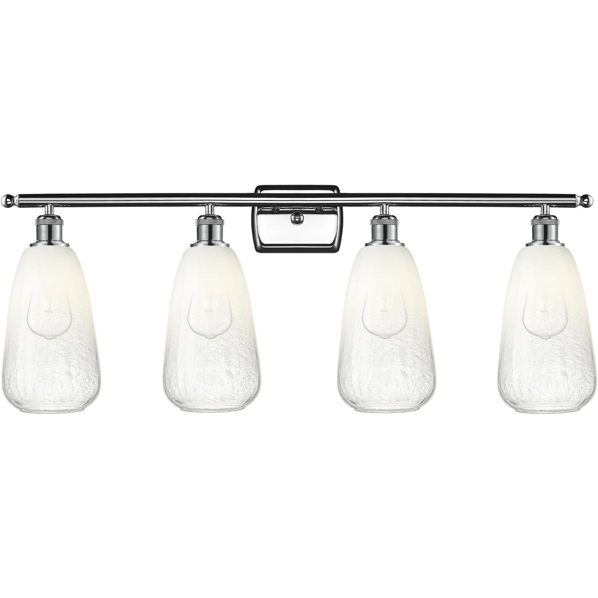 Innovations Lighting 516-4W-PC-G480-6OP Ballston Brookhaven Almond 4 Light 36 inch Polished Chrome Bath Vanity Light Wall Light in Opal Glass
