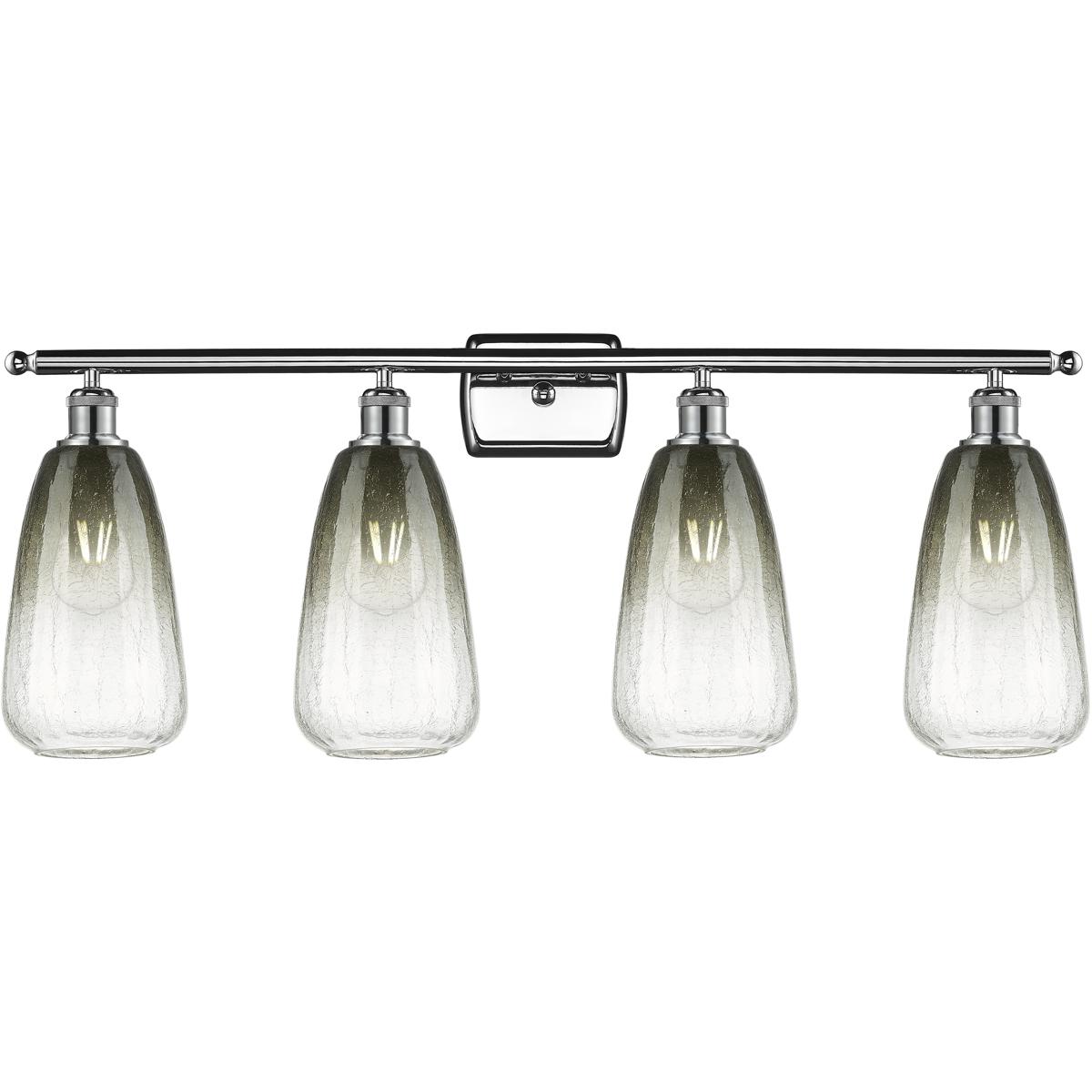 Innovations Lighting 516-4W-PC-G480-6SL Ballston Brookhaven Almond 4 Light 36 inch Polished Chrome Bath Vanity Light Wall Light in Slate Glass