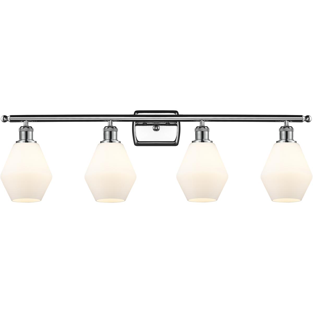 Innovations Lighting 516-4W-PC-G651-6 Ballston Cindyrella 4 Light 36 inch Polished Chrome Bath Vanity Light Wall Light in Incandescent, Matte White Gl