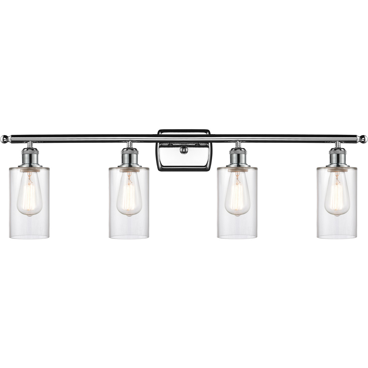 Innovations Lighting 516-4W-PC-G802-LED Ballston Clymer LED 36 inch Polished Chrome Bath Vanity Light Wall Light in Clear Glass, Ballston