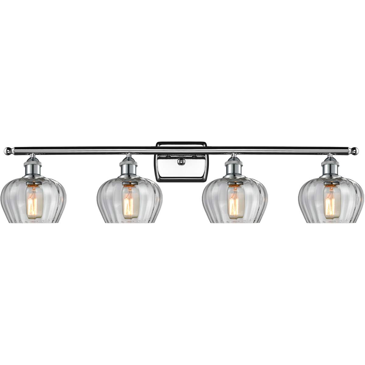 Innovations Lighting 516-4W-PC-G92-LED Ballston Fenton LED 36 inch Polished Chrome Bath Vanity Light Wall Light in Clear Glass, Ballston