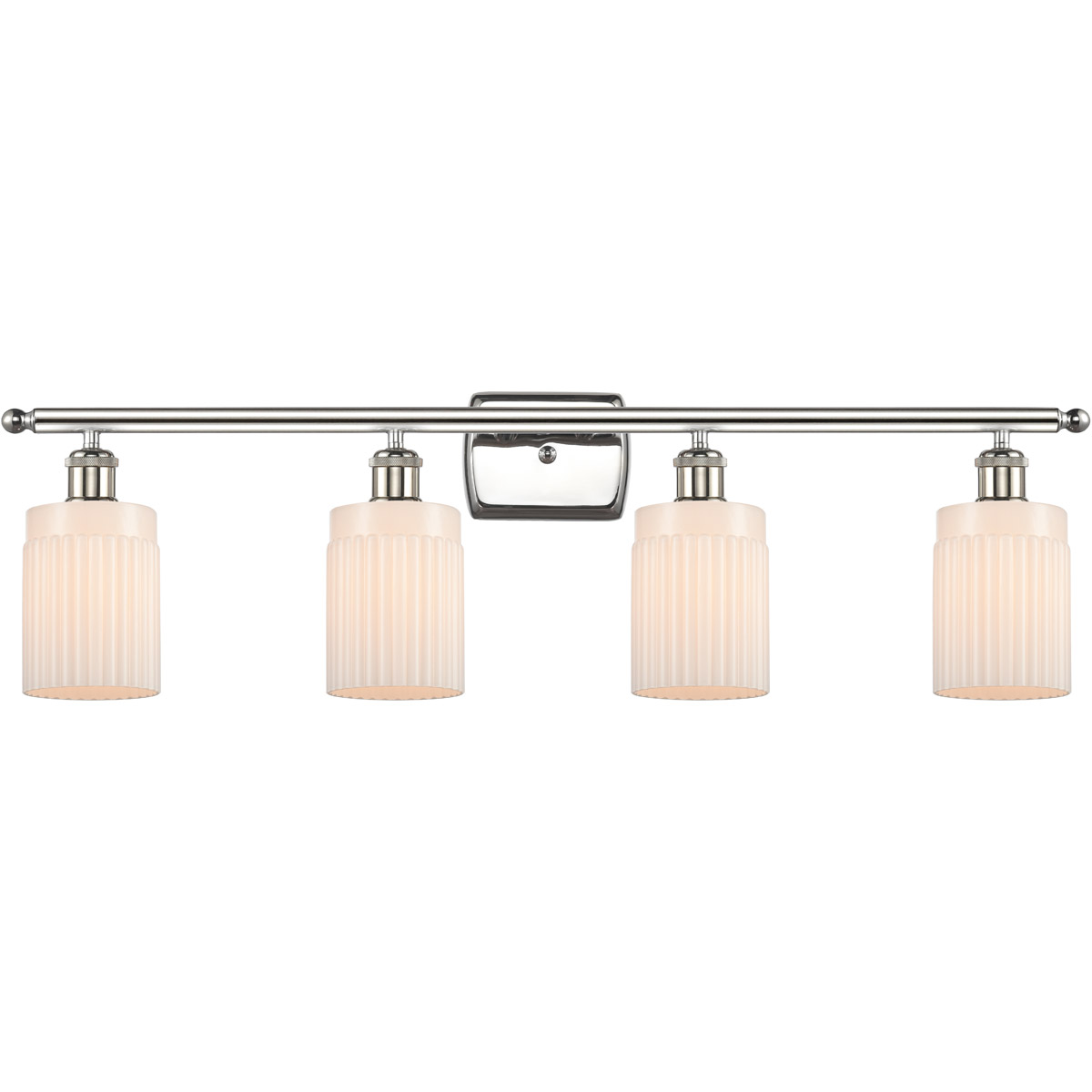 Innovations Lighting 516-4W-PN-G341 Ballston Hadley 4 Light 36 inch Polished Nickel Bath Vanity Light Wall Light in Matte White Glass, Ballston