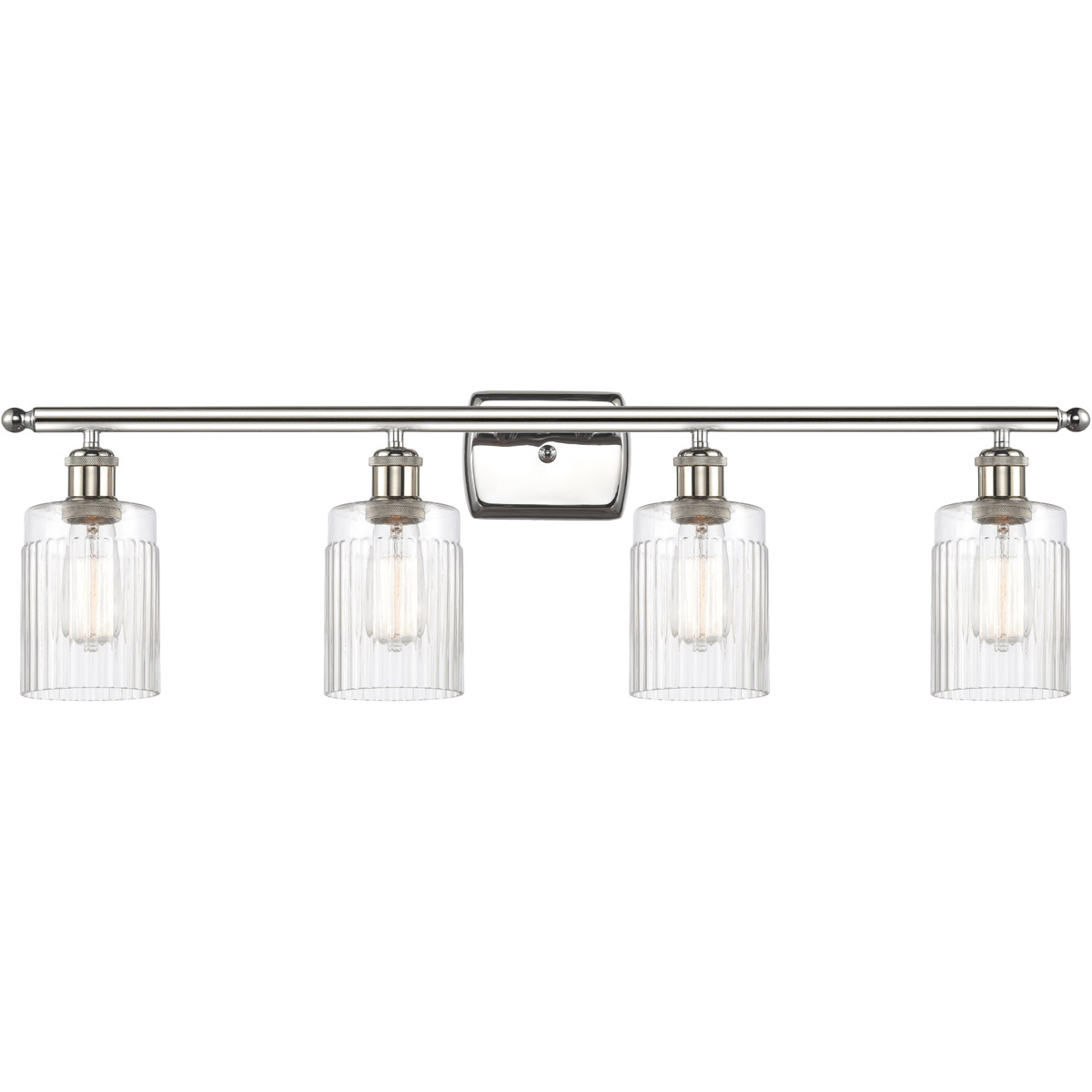 Innovations Lighting 516-4W-PN-G342-LED Ballston Hadley LED 36 inch Polished Nickel Bath Vanity Light Wall Light in Clear Glass, Ballston