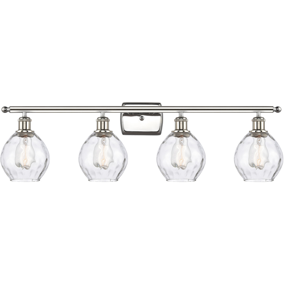 Innovations Lighting 516-4W-PN-G362-LED Ballston Small Waverly LED 36 inch Polished Nickel Bath Vanity Light Wall Light, Ballston