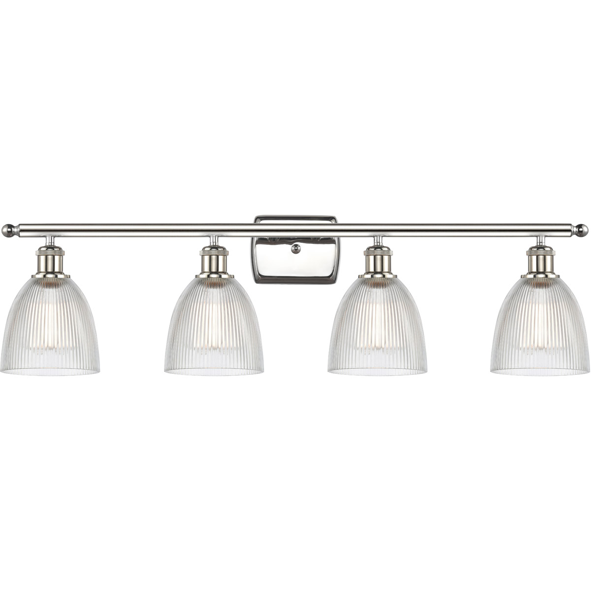 Innovations Lighting 516-4W-PN-G382-LED Ballston Castile LED 36 inch Polished Nickel Bath Vanity Light Wall Light in Clear Glass, Ballston