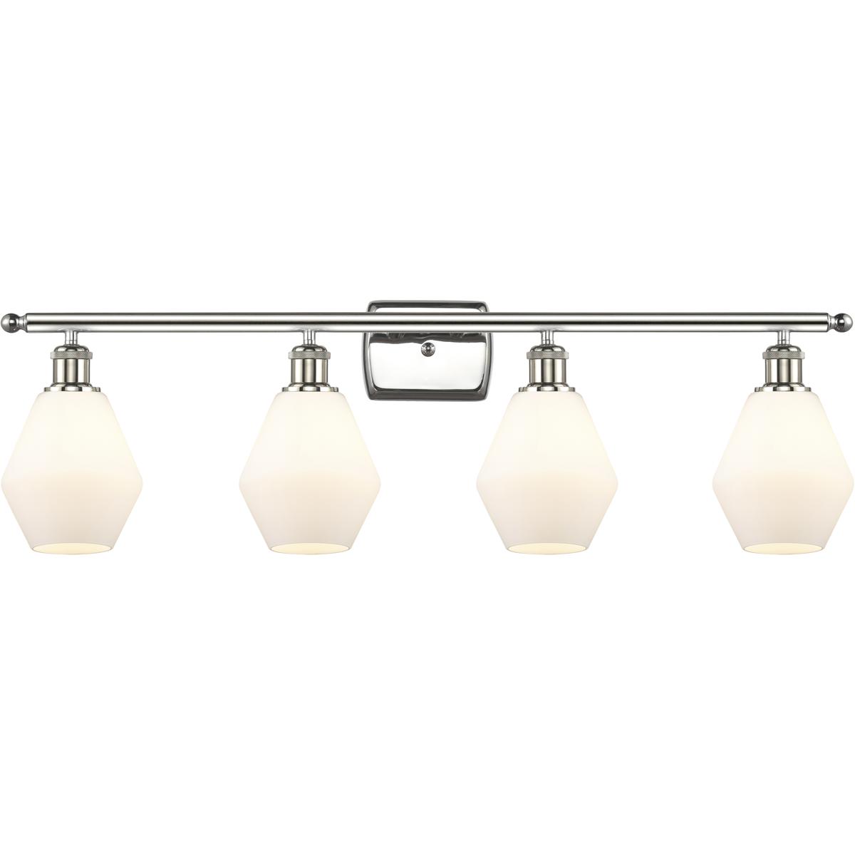 Innovations Lighting 516-4W-PN-G651-6 Ballston Cindyrella 4 Light 36 inch Polished Nickel Bath Vanity Light Wall Light in Incandescent, Matte White Gl