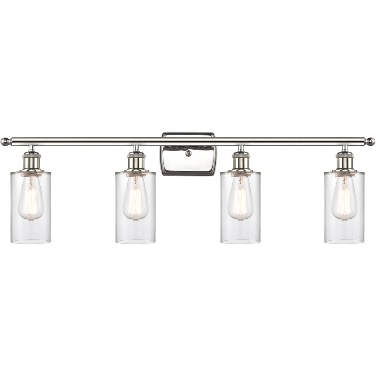 Innovations Lighting 516-4W-PN-G802-LED Ballston Clymer LED 36 inch Polished Nickel Bath Vanity Light Wall Light in Clear Glass, Ballston