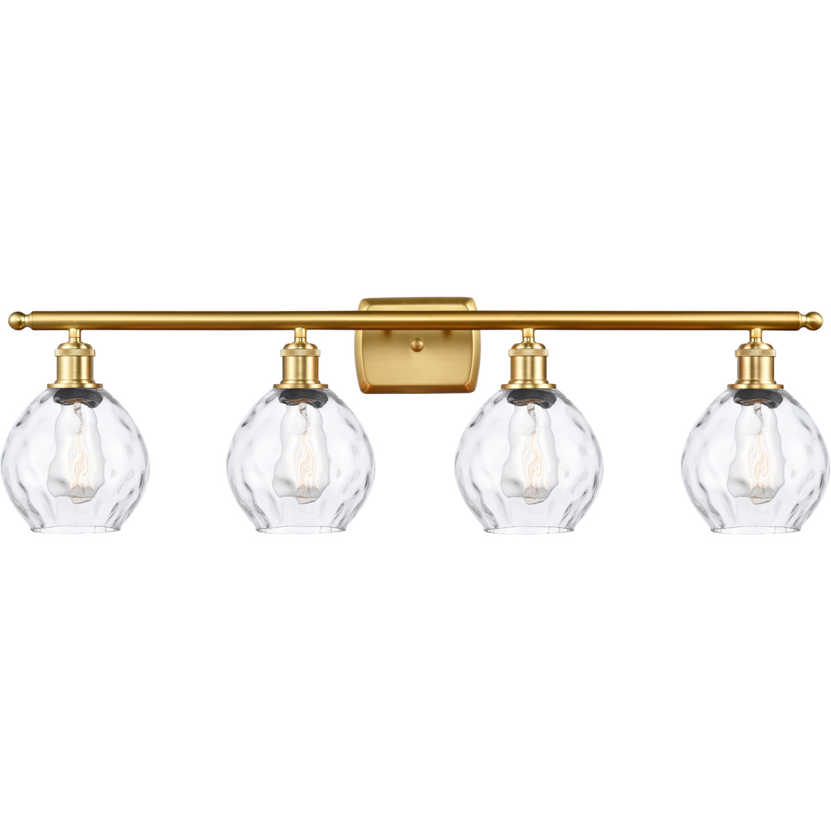 Innovations Lighting 516-4W-SG-G362-LED Ballston Small Waverly LED 36 inch Satin Gold Bath Vanity Light Wall Light, Ballston