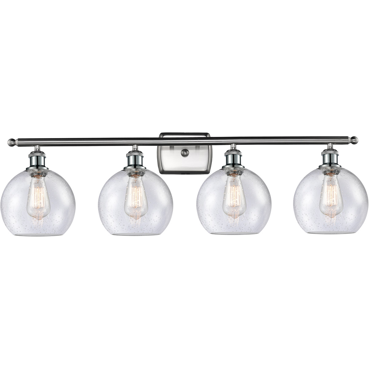 Innovations Lighting Bruno Marashlian Athens 36 Inch 4 Light Bath Vanity Light Athens - 516-4W-SN-G124-8 - Modern Contemporary