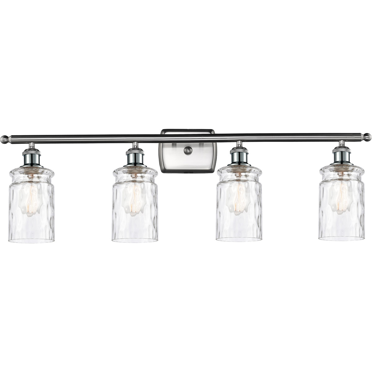 Innovations Lighting 516-4W-SN-G352 Ballston Candor 4 Light 36 inch Brushed Satin Nickel Bath Vanity Light Wall Light in Clear Waterglass, Ballston