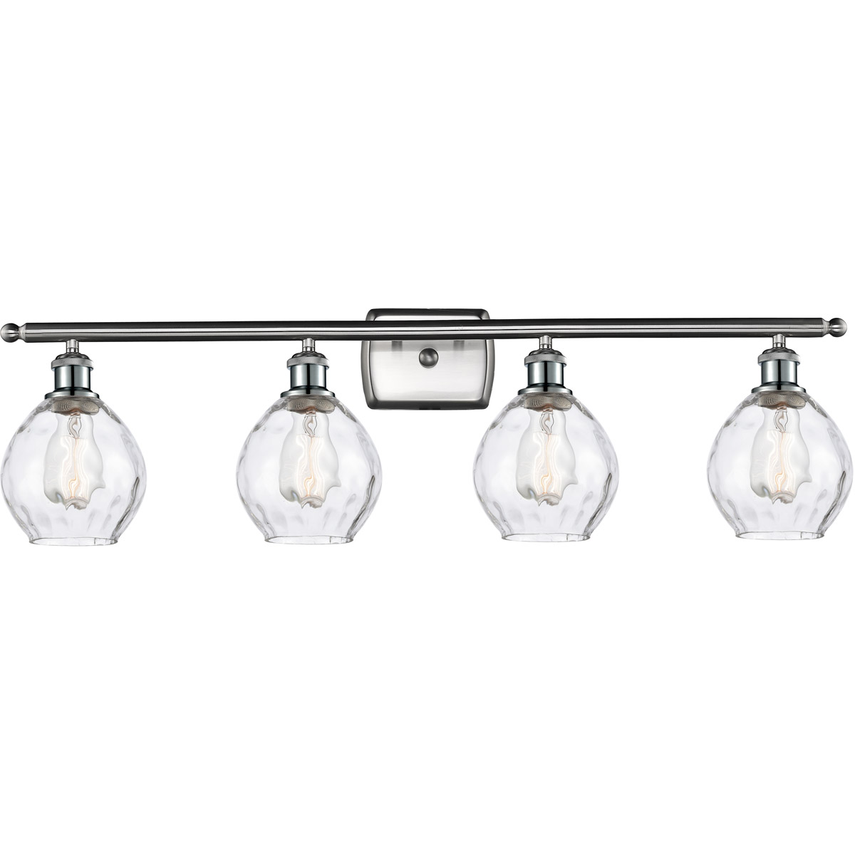 Innovations Lighting 516-4W-SN-G362-LED Ballston Small Waverly LED 36 inch Brushed Satin Nickel Bath Vanity Light Wall Light, Ballston