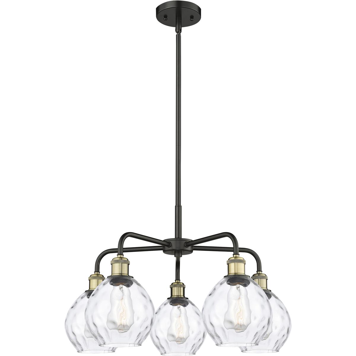 Innovations Lighting 516-5CR-BAB-G362 Waverly 5 Light 24 inch Black Antique Brass Chandelier Ceiling Light