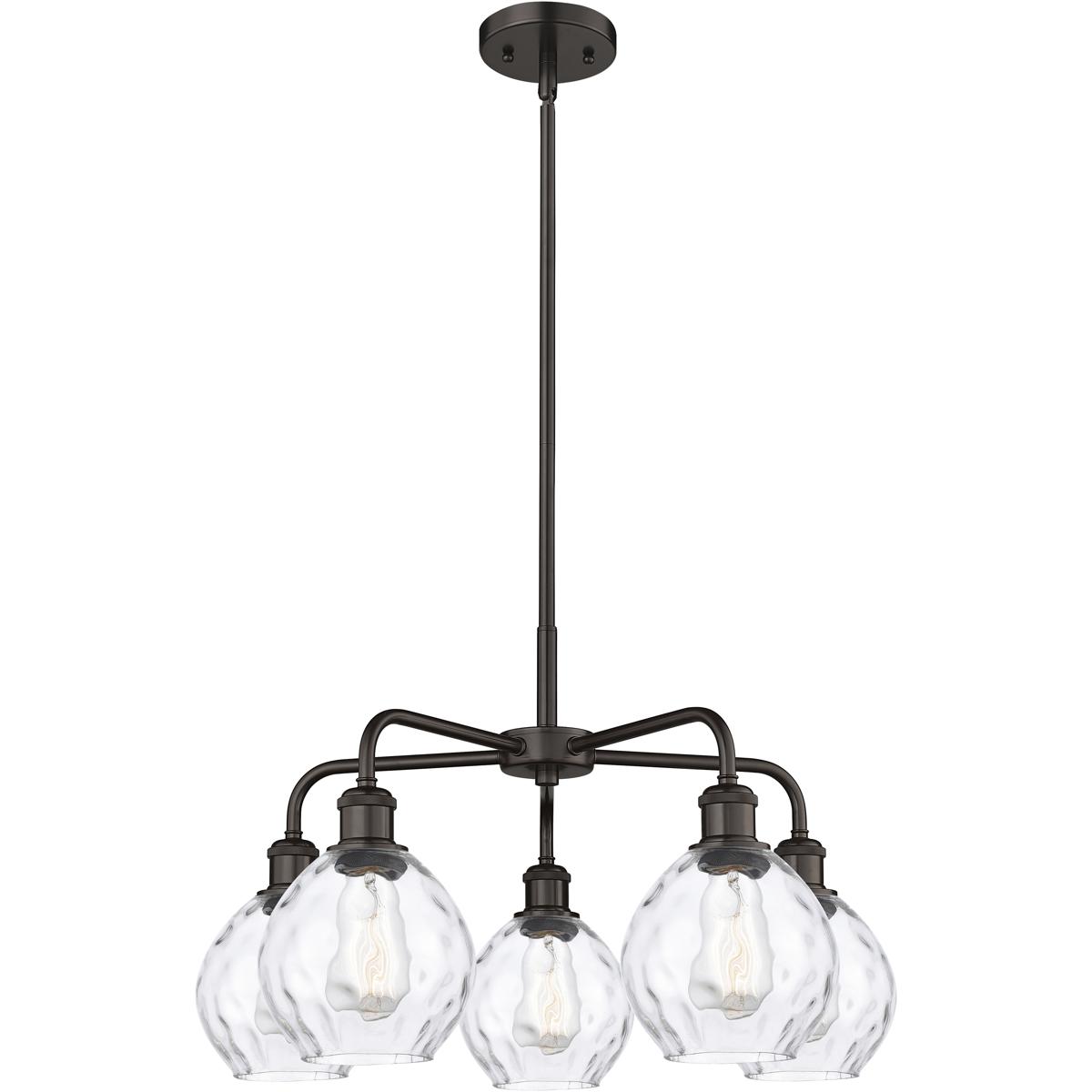 Innovations Lighting 516-5CR-OB-G362 Waverly 5 Light 24 inch Oil Rubbed Bronze Chandelier Ceiling Light